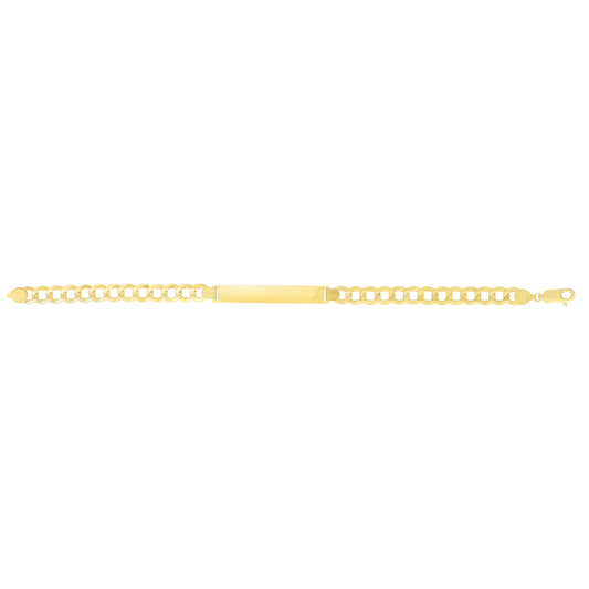 Royal Chain 14K Gold 6.7mm Polished Curb ID Bracelet RC10117