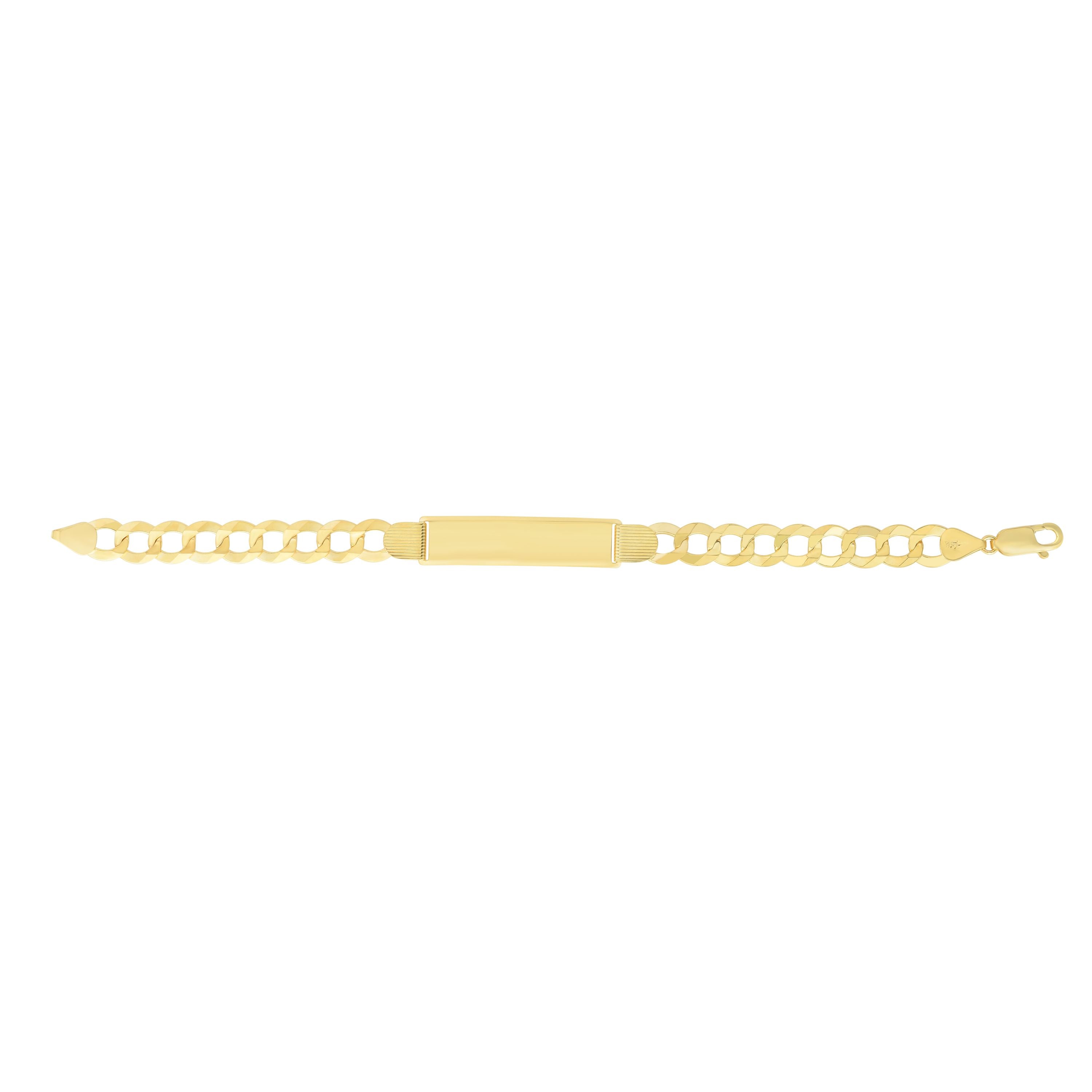 Royal Chain 14K Gold 10mm Polished Curb ID Bracelet RC10120