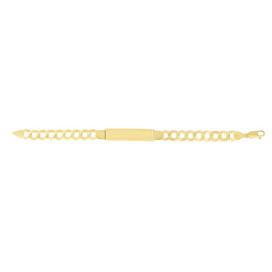 Royal Chain 14K Gold 10mm Polished Curb ID Bracelet RC10120