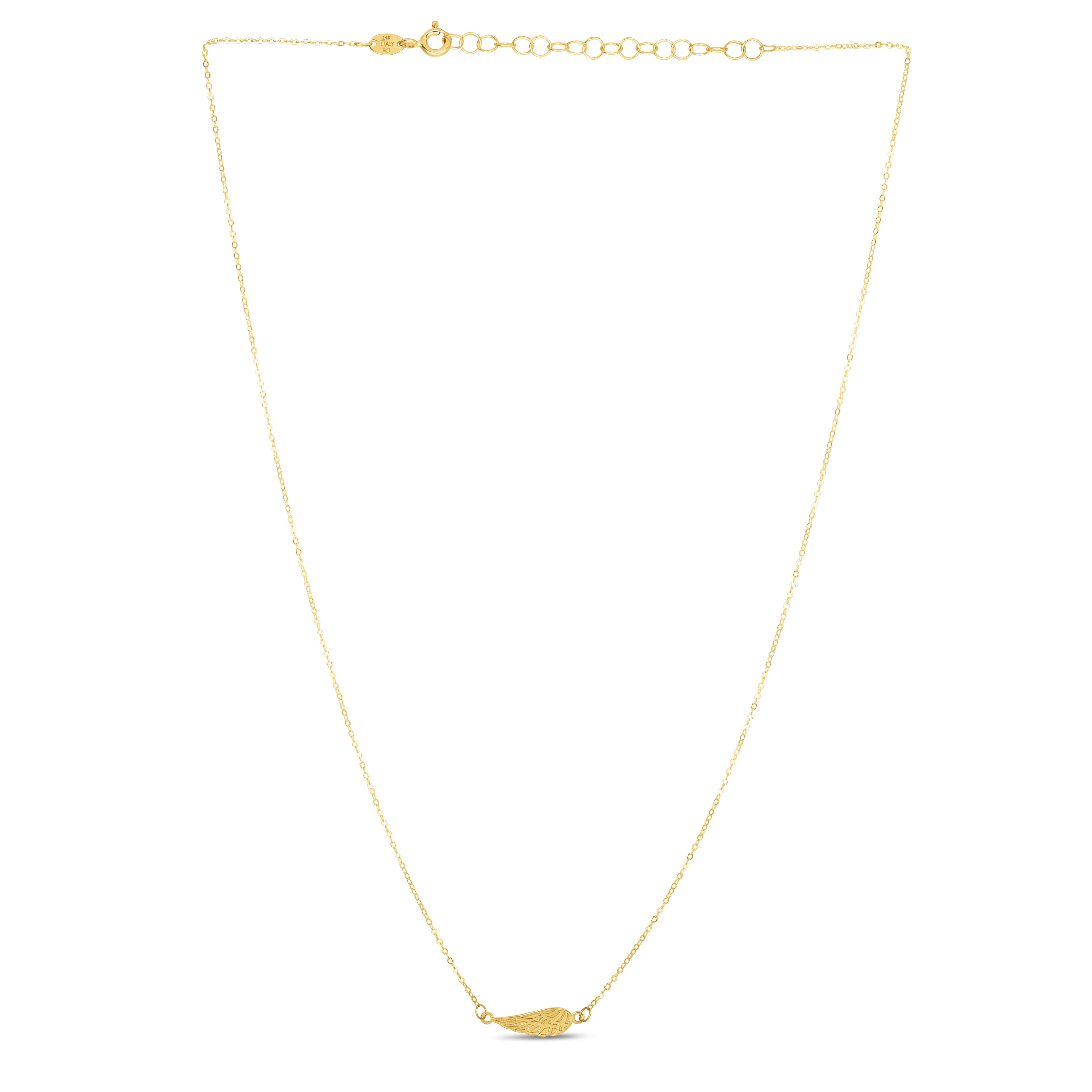 Parkplace Jewelers 14k-gold-angel-wing-necklace-rc10907