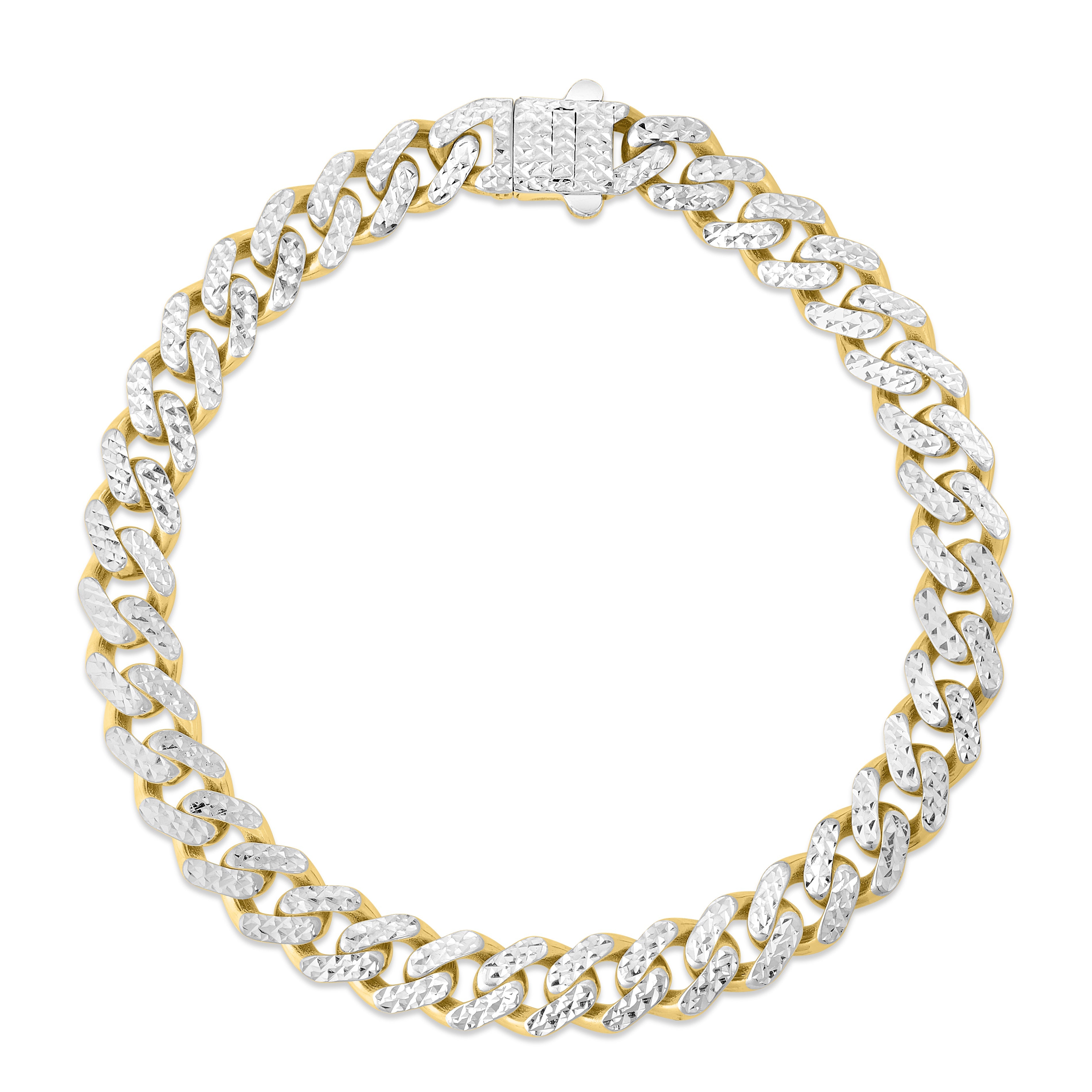 Parkplace Jewelers 14k-8mm-white-pave-lite-miami-cuban-chain-rc11595
