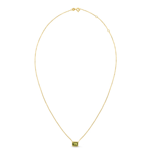 Yellow Gold Polished Semi-precious Jewelry Necklace