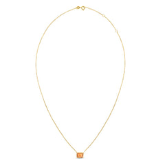Yellow Gold Polished Semi-precious Jewelry Necklace