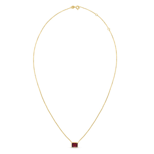 Yellow Gold Polished Semi-precious Jewelry Necklace