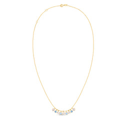 Yellow Gold Polished Colorful Drops Necklace