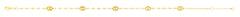 Parkplace Jewelers 14k-gold-mirror-chain-and-puffed-mariner-station-anklet-rc12819