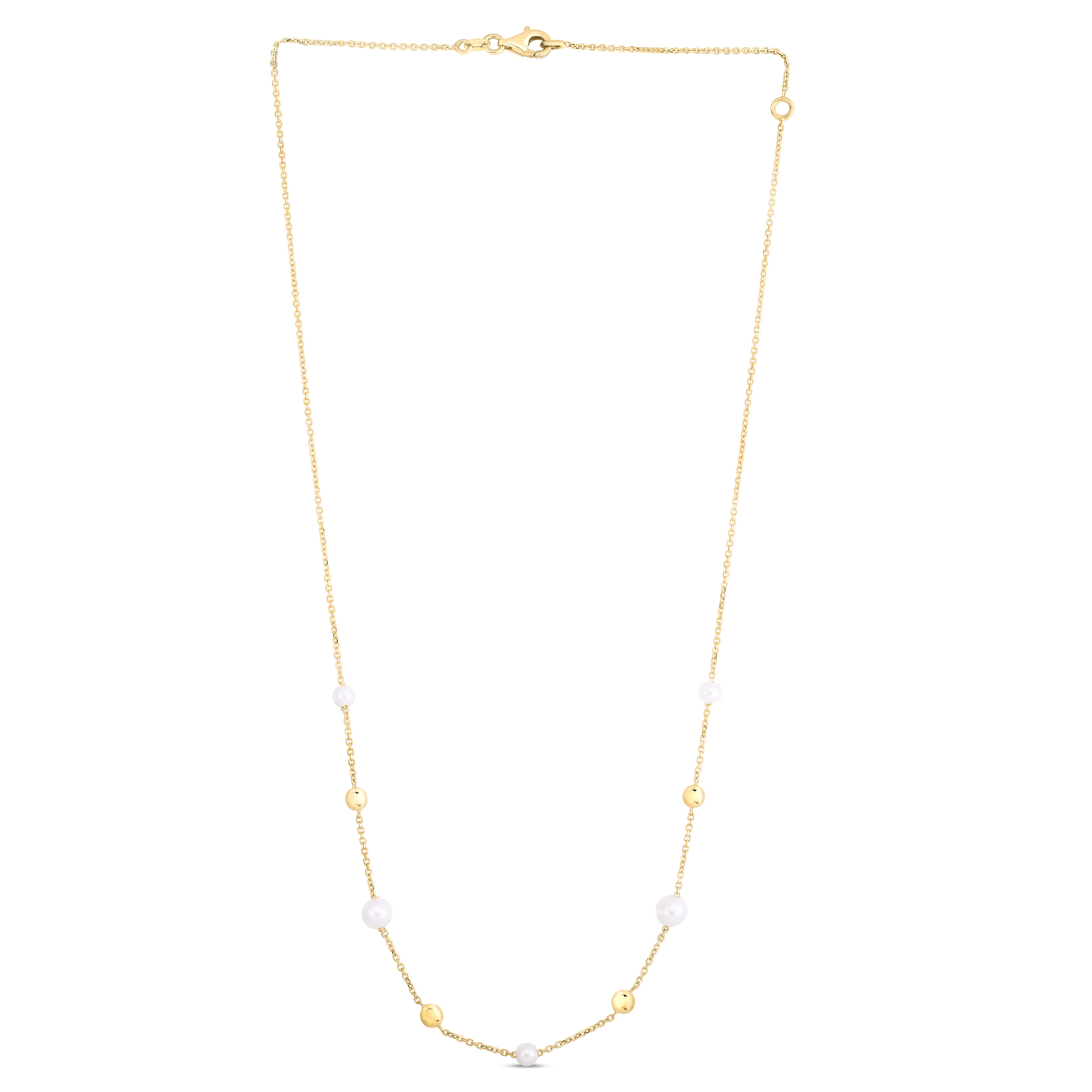 Parkplace Jewelers 14k-gold-pearl-bead-tin-cup-necklace-rc12851