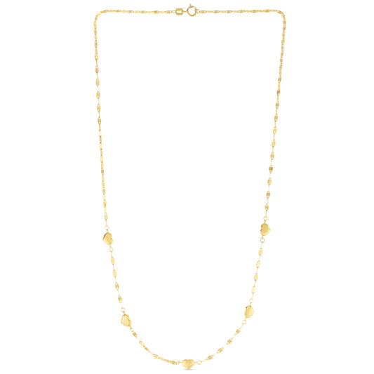 Yellow Gold Polished Bead Fashion Necklace