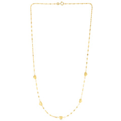 Yellow Gold Polished Bead Fashion Necklace