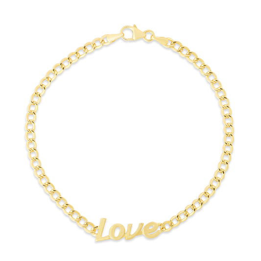 Royal Chain 14K Love Curb Bracelet RC13401