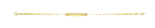 Royal Chain 14K ID Bar Paperclip Bracelet RC13532