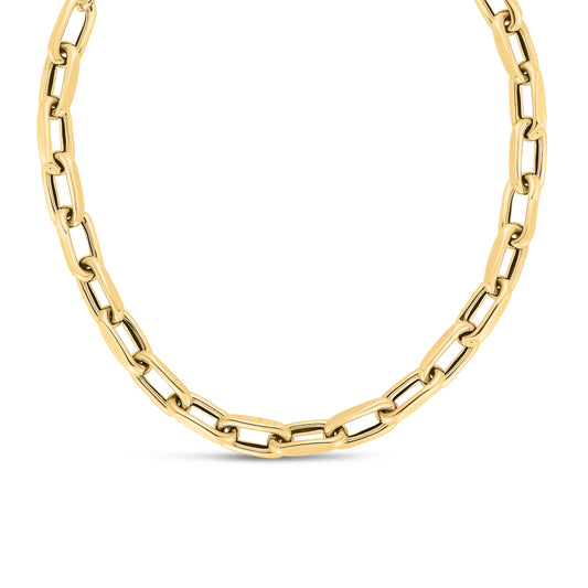 Yellow Gold Polished French Cable Links Necklace