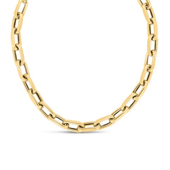 Yellow Gold Polished French Cable Links Necklace