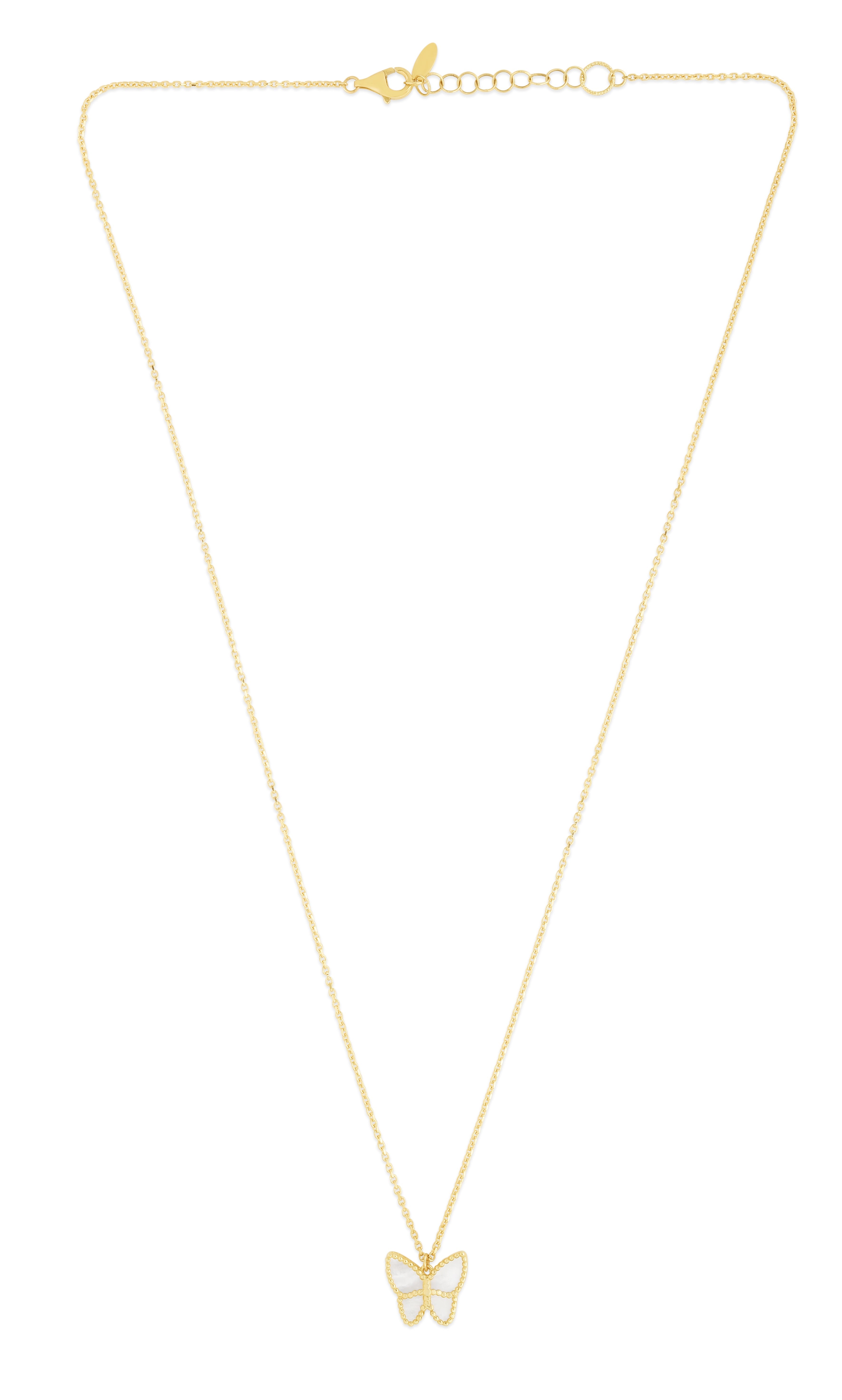 Parkplace Jewelers 14k-gold-mother-of-pearl-butterfly-necklace-rc14111