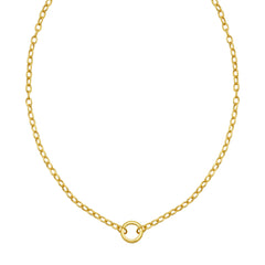 Yellow Gold Polished Build-your-own Charms Jewelry Necklace