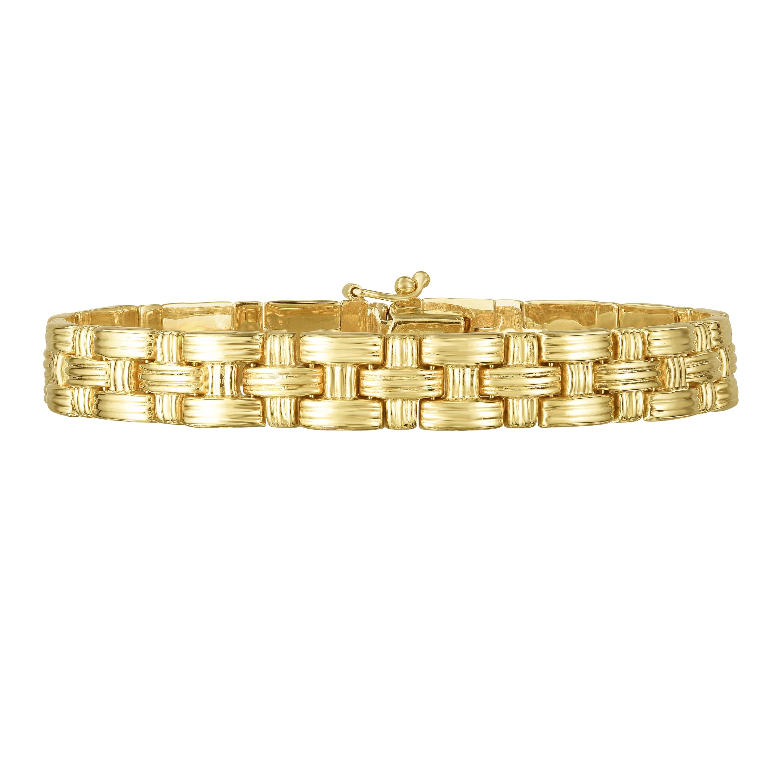 Royal Chain 14K Gold Basketweave Bracelet RC2374