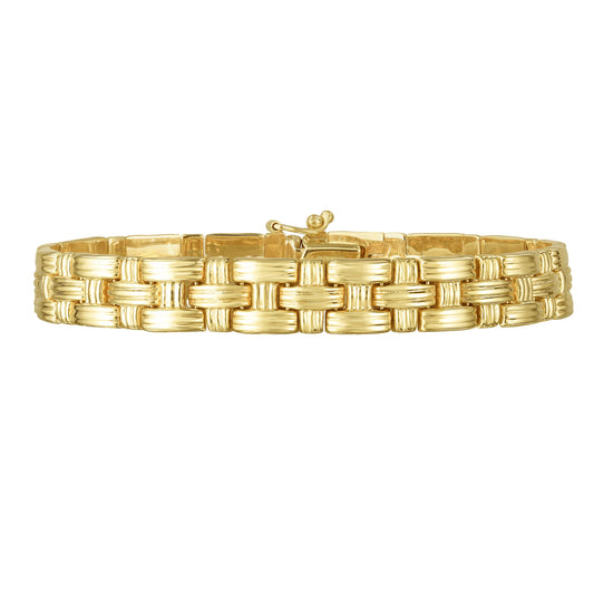 Royal Chain 14K Gold Basketweave Bracelet RC2374