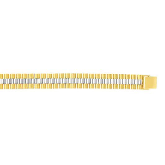 Parkplace Jewelers 14k-gold-12-3mm-railroad-link-bracelet-rc2419