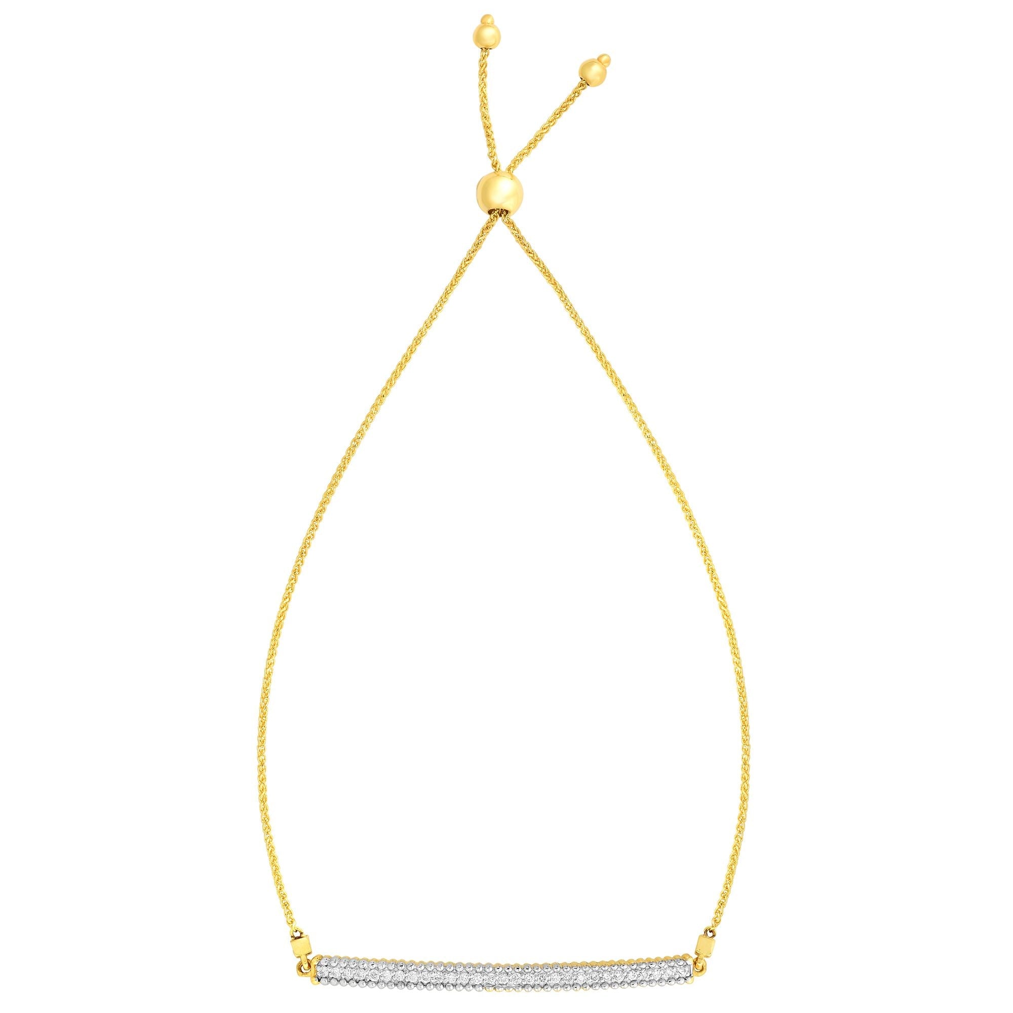 Parkplace Jewelers 14k-gold-diamond-bar-friendship-bracelet-rc2552