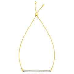 Parkplace Jewelers 14k-gold-diamond-bar-friendship-bracelet-rc2552