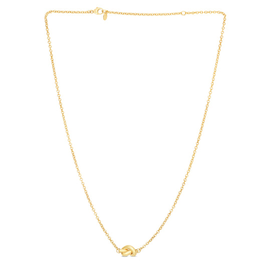 Yellow Gold Polished Amore Love Knots Necklace