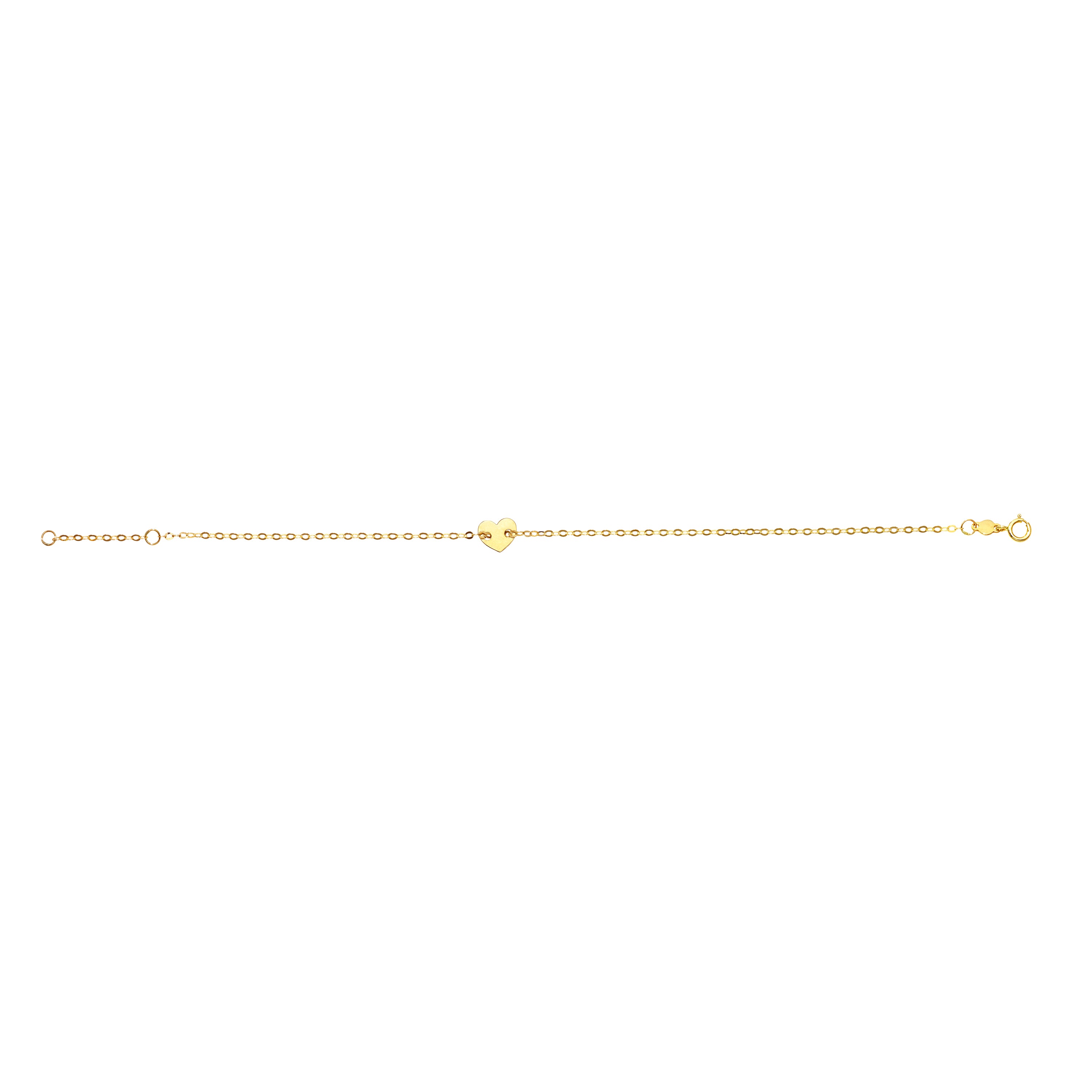 Royal Chain 14K Gold Heart Bracelet RC6978