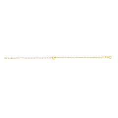 Royal Chain 14K Gold Heart Bracelet RC6978