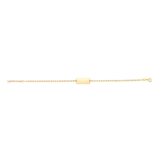 Royal Chain 14K Gold ID Bracelet RC7019