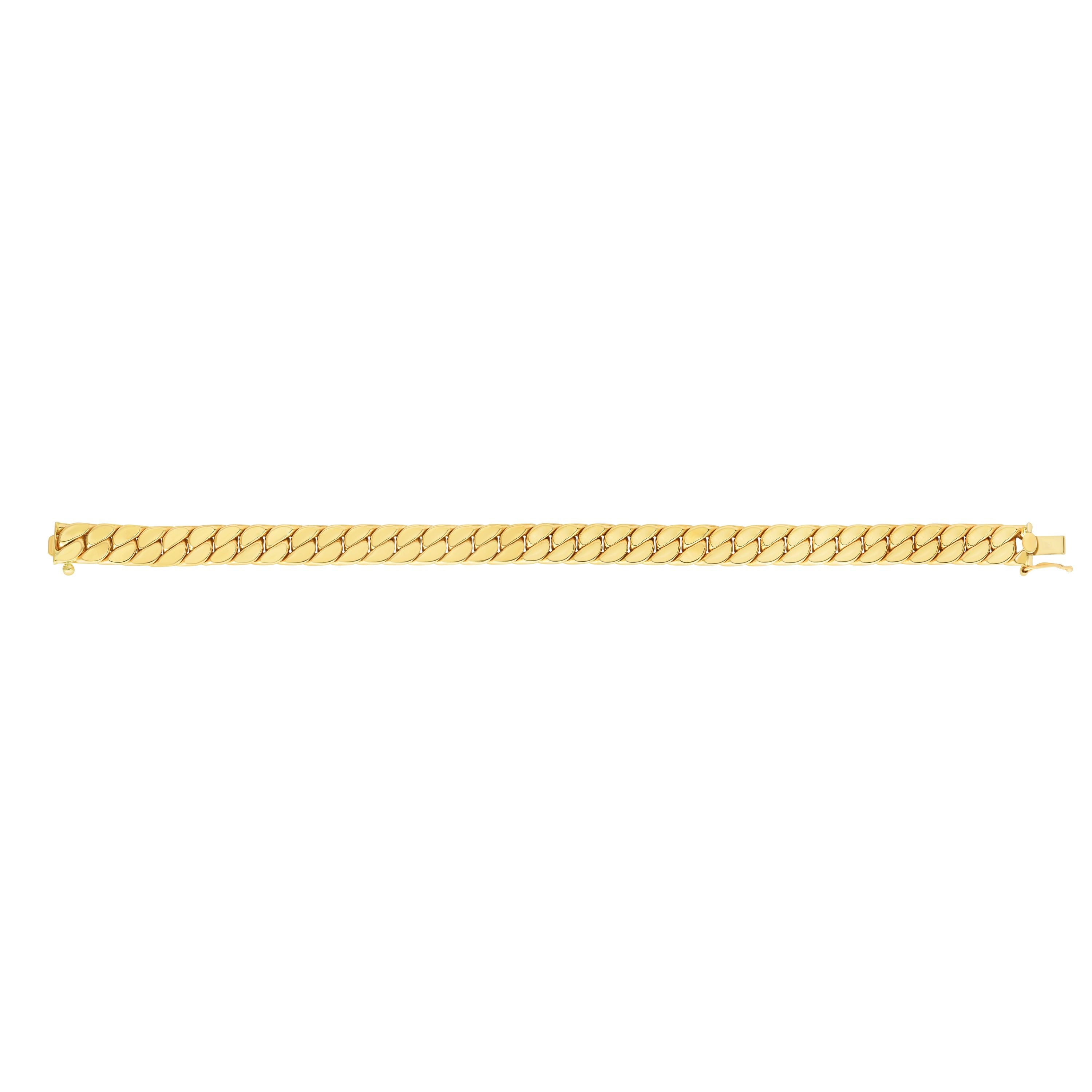 Royal Chain 14K Gold Maschio Skinny Modern Curb Bracelet RC9591