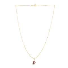 Yellow Gold Enamel Childrens Jewelry Necklace