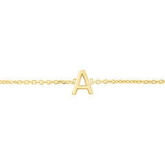 Royal Chain 14K Mini Initial A Bracelet RCA13324