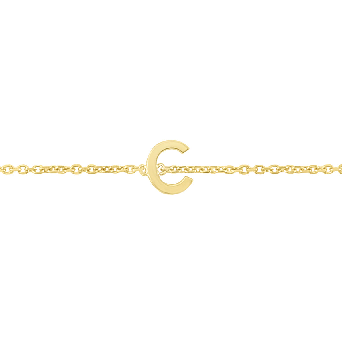 Royal Chain 14K Mini Initial C Bracelet RCC13324