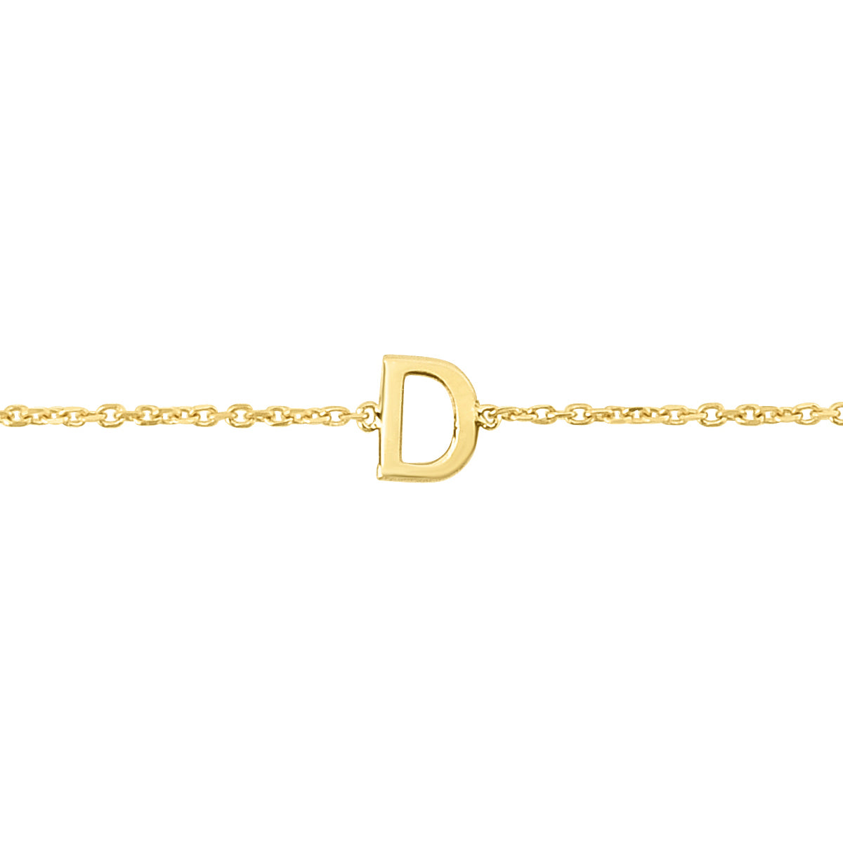 Royal Chain 14K Mini Initial D Bracelet RCD13324