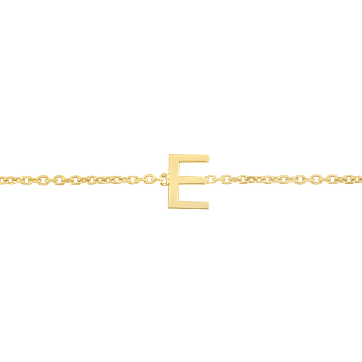 Royal Chain 14K Mini Initial E Bracelet RCE13324