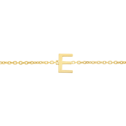 Royal Chain 14K Mini Initial E Bracelet RCE13324