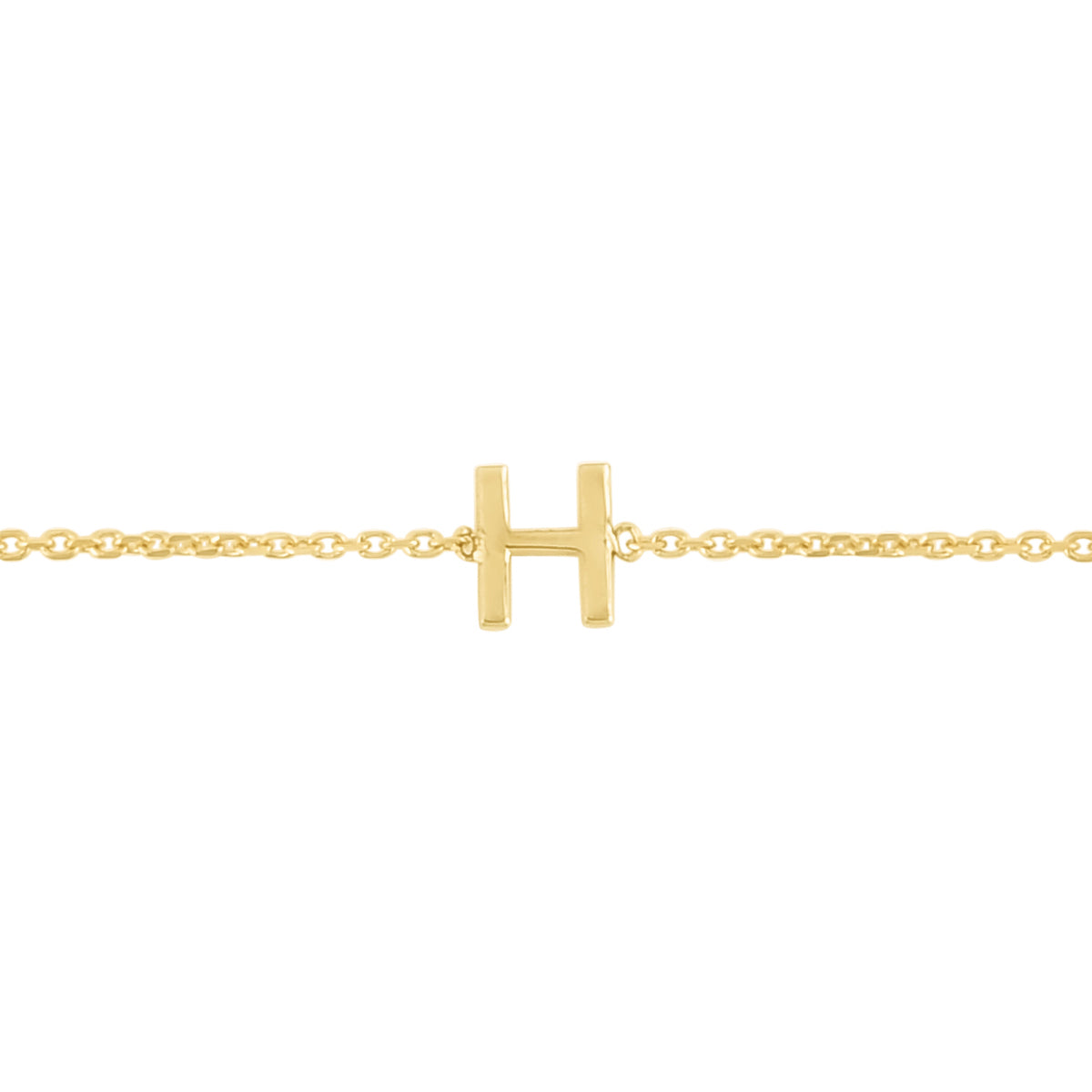 Royal Chain 14K Mini Initial H Bracelet RCH13324