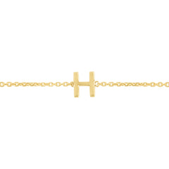 Royal Chain 14K Mini Initial H Bracelet RCH13324