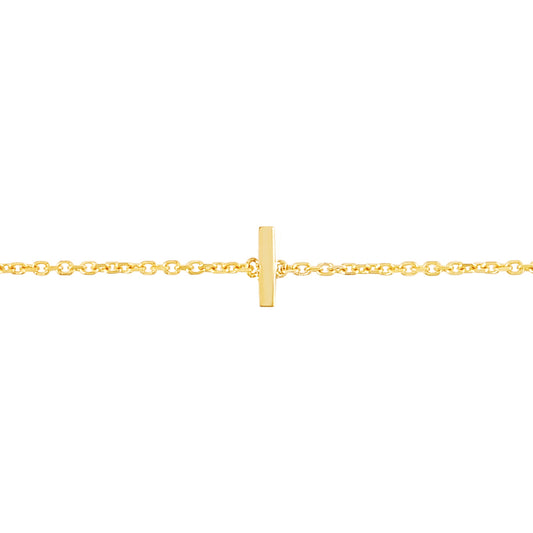 Royal Chain 14K Mini Initial I Bracelet RCI13324