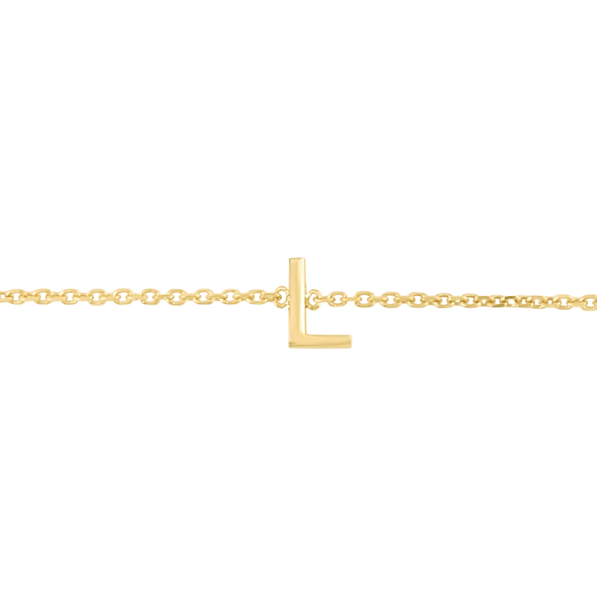 Royal Chain 14K Mini Initial L Bracelet RCL13324