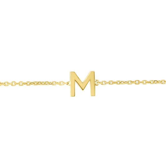 Royal Chain 14K Mini Initial M Bracelet RCM13324