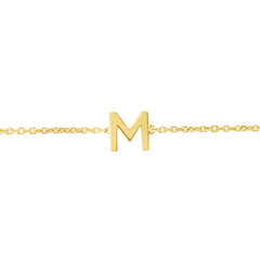 Royal Chain 14K Mini Initial M Bracelet RCM13324