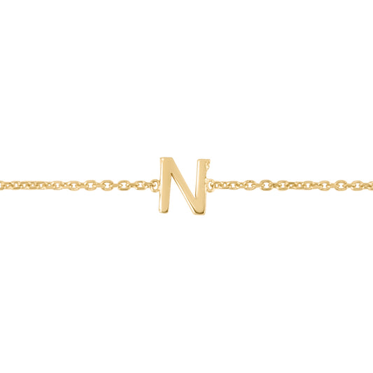 Royal Chain 14K Mini Initial N Bracelet RCN13324