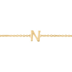 Royal Chain 14K Mini Initial N Bracelet RCN13324