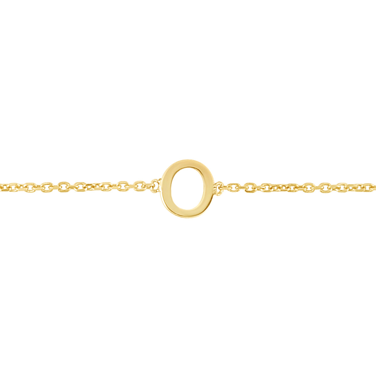 Royal Chain 14K Mini Initial O Bracelet RCO13324