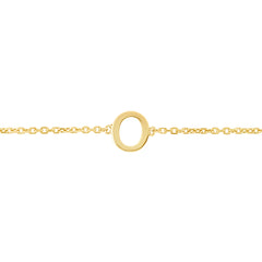 Royal Chain 14K Mini Initial O Bracelet RCO13324