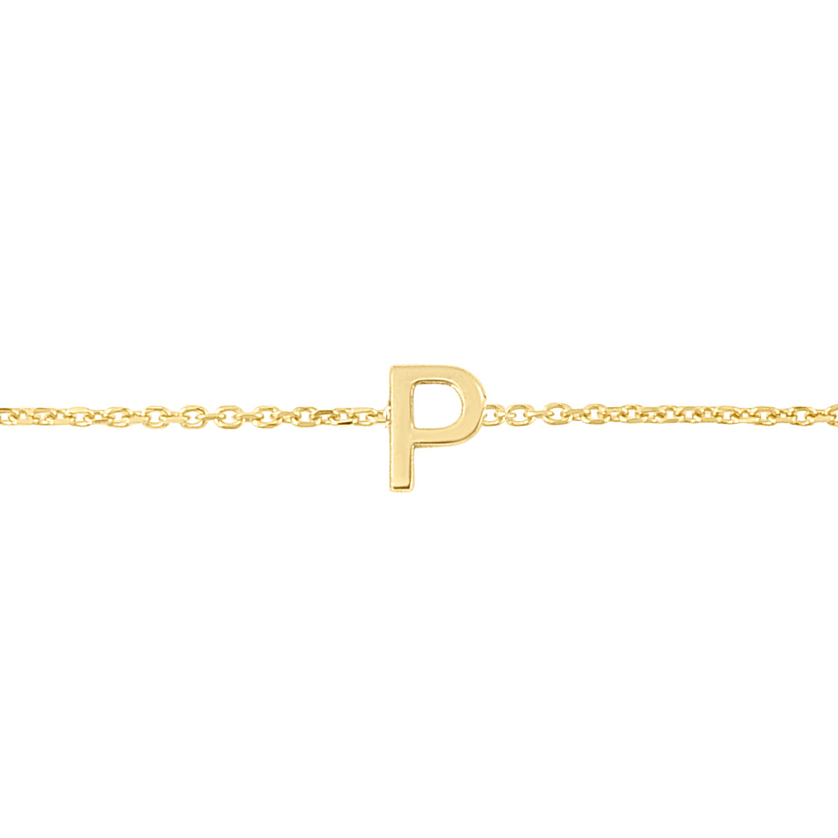 Royal Chain 14K Mini Initial P Bracelet RCP13324