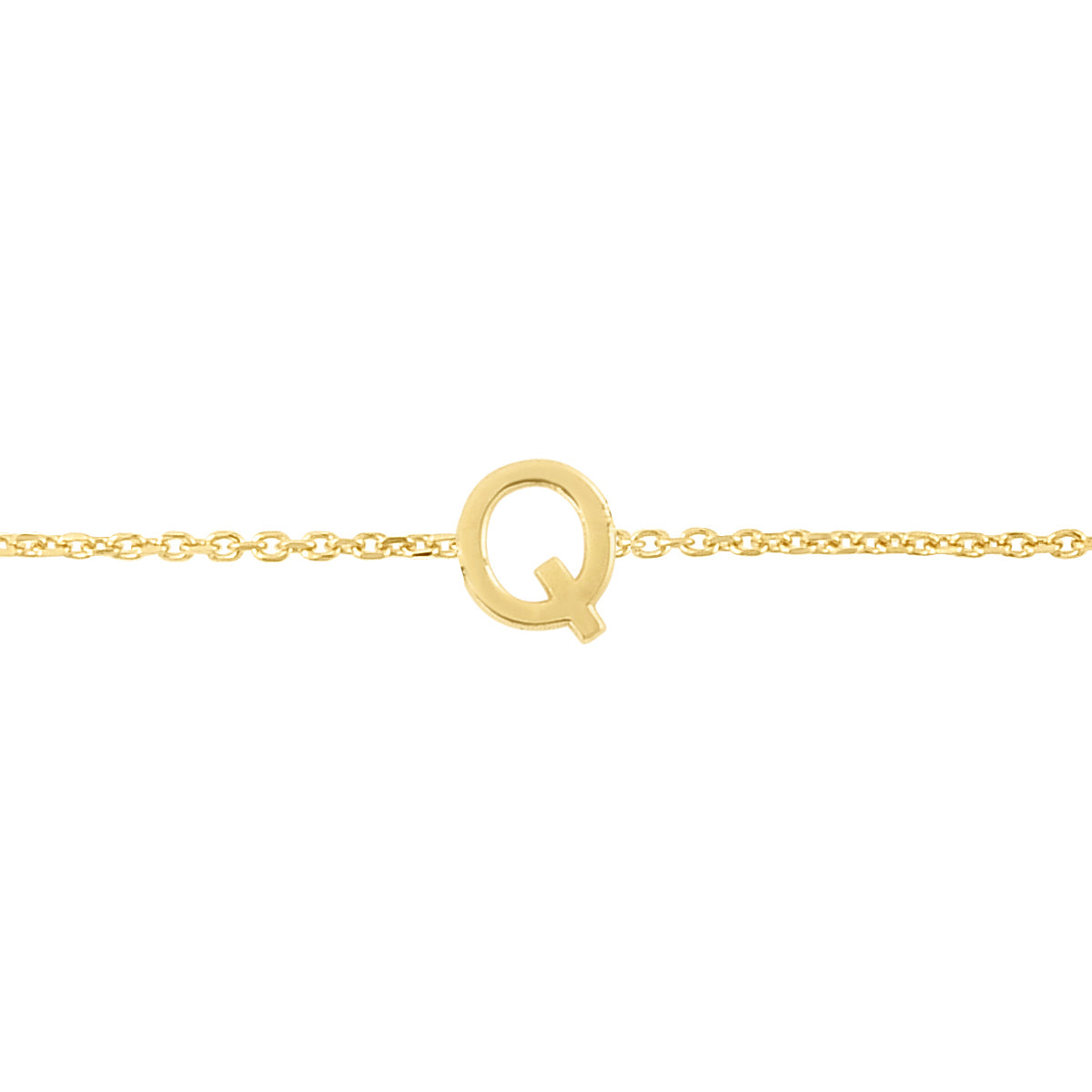 Royal Chain 14K Mini Initial Q Bracelet RCQ13324