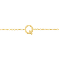 Royal Chain 14K Mini Initial Q Bracelet RCQ13324