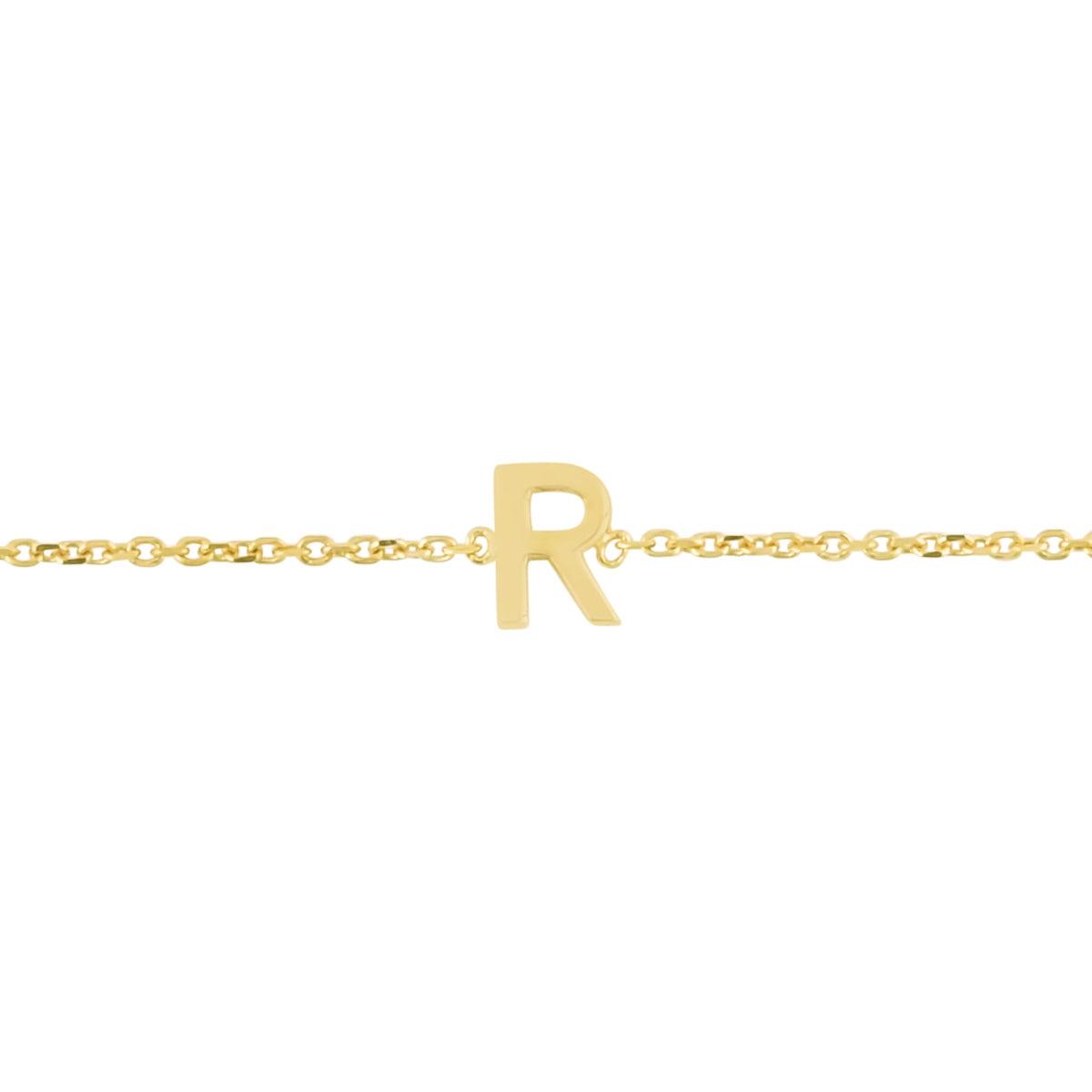 Royal Chain 14K Mini Initial R Bracelet RCR13324