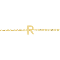 Royal Chain 14K Mini Initial R Bracelet RCR13324